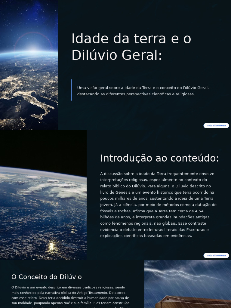 Idade Da Terra e o Diluvio Geral | PDF | Mito do Dilúvio | Criacionismo