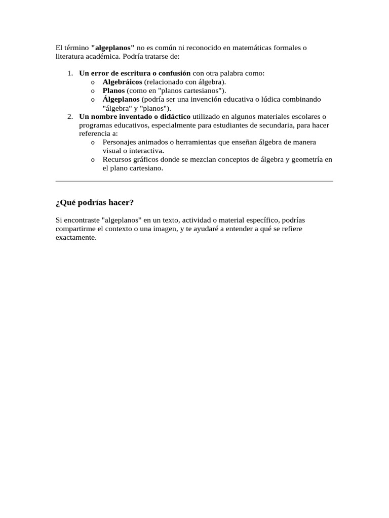 El Término Algeplano | PDF