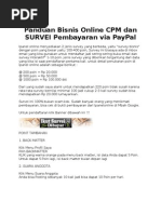 Download Panduan Bisnis Online CPM Dan SURVEI Pembayaran via PayPal by haryhicks SN86322118 doc pdf
