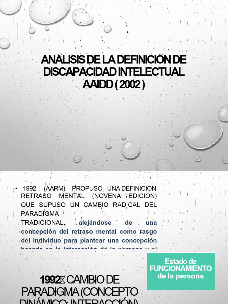 Análisis de La Definición de Discapacidad Intelectual AAIDD (2002 ...