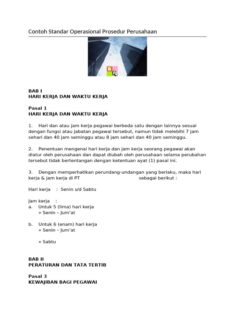DRAFT Standar Operasional Prosedur | PDF