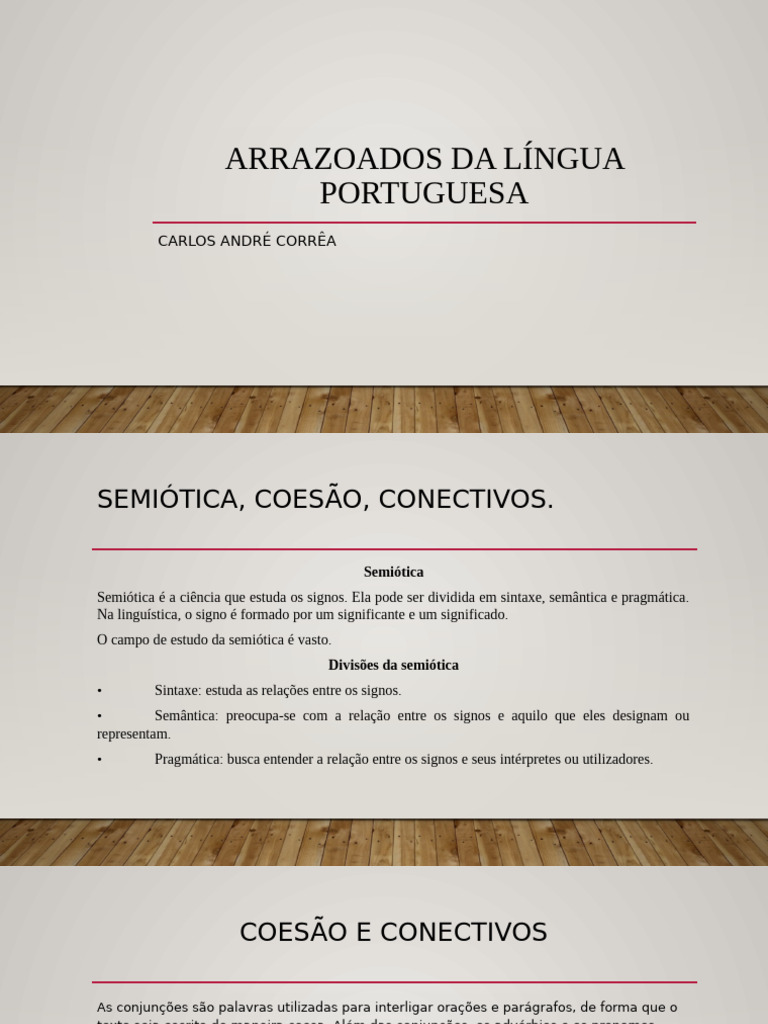 Arrazoados Da Língua Portuguesa | PDF | Pronome | Relações sintáticas
