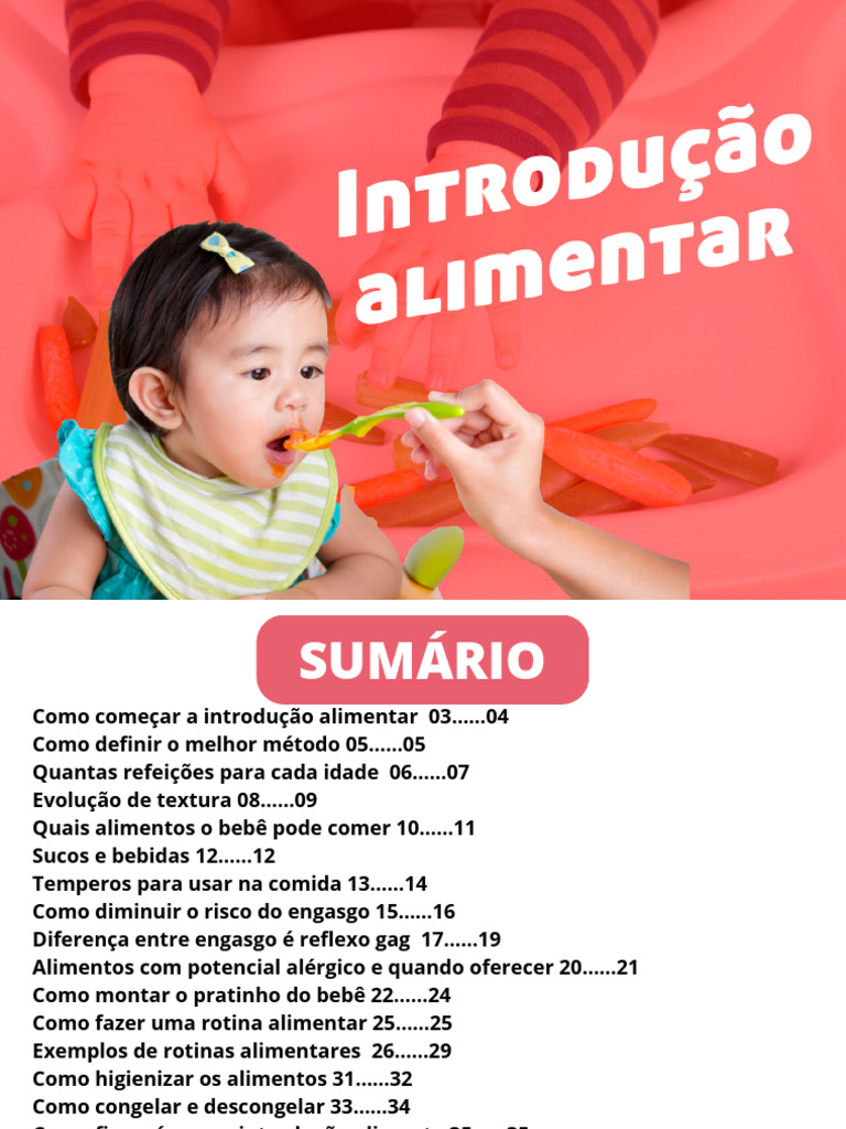 Guia Completo de Introdução Alimentar | PDF | Refeição | Alimentos