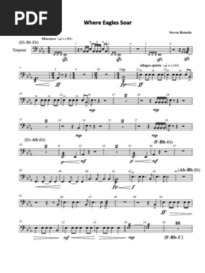 Where Eagles Soar 楽譜 Where Eagles Soar Timpani | PDF
