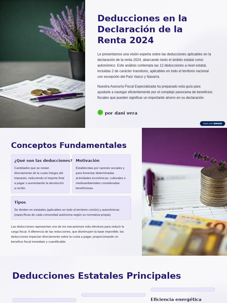 Deducciones en La Declaracion de La Renta 2024 | PDF | Planificación ...
