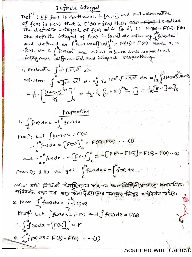 Definite Integral | PDF