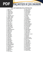 Participant List for Event | PDF