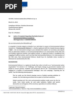 Download Letter of Complaint - CRA Environmental Defence by EthicalOilorg SN86324883 doc pdf