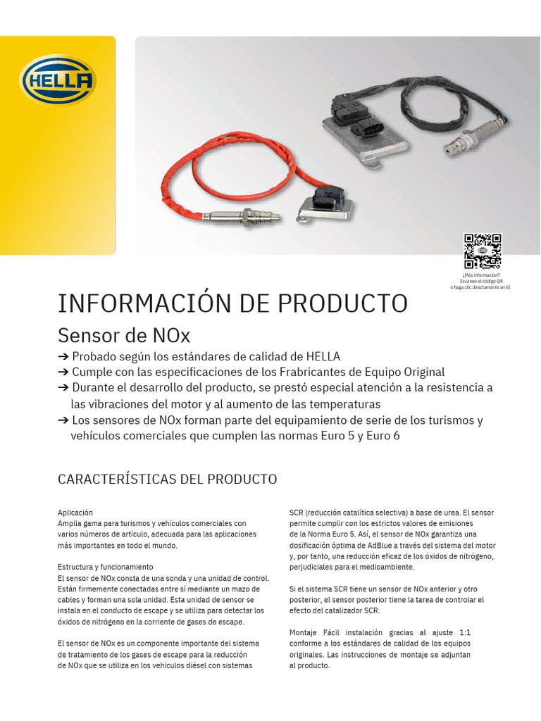 1874 KI NOx Sensor HELLA ES 1 | PDF