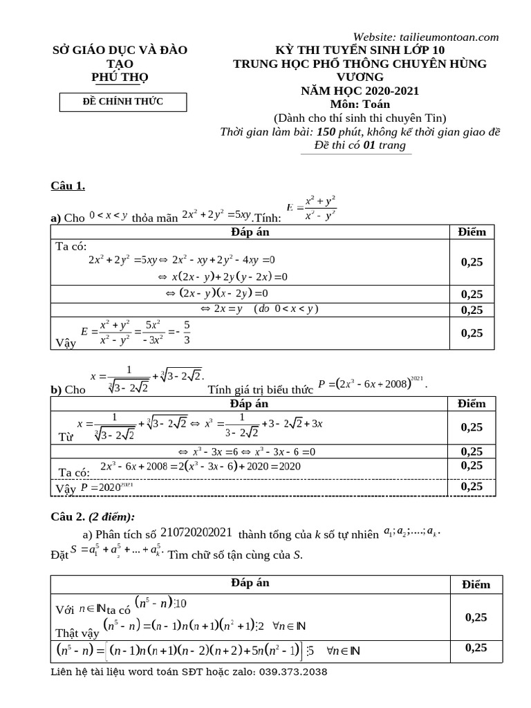 2.1.ĐỀ CHUYÊN TIN | PDF