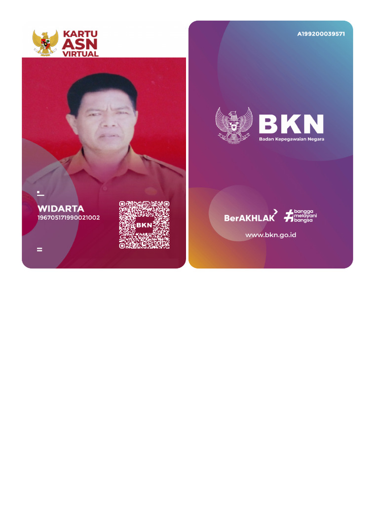 Kartu ASN Virtual Pak WIDARTA | PDF