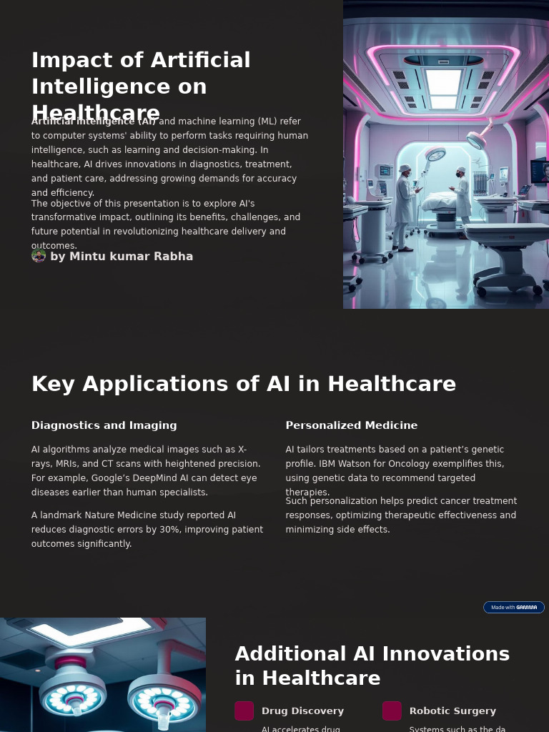AI's Transformative Role in Healthcare | PDF | Artificial Intelligence ...