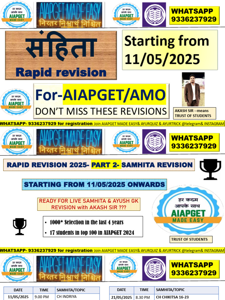 संहिता Rapid Revision 2025 | PDF