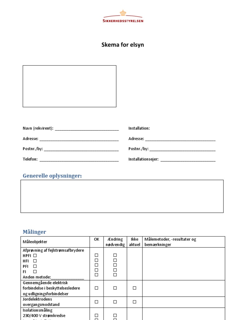Skema El-Eftersyn | PDF