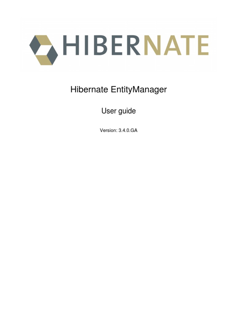 Hibernate Entity Manager | PDF | Enterprise Java Beans | Java Platform