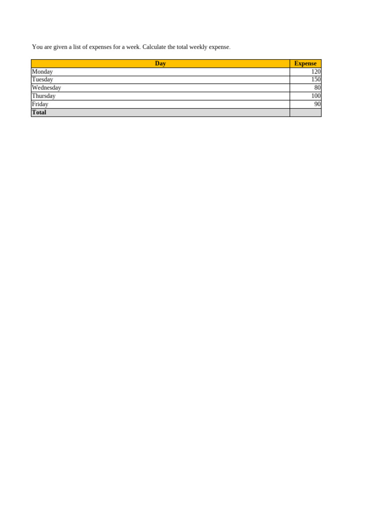 Excel Exercise B1 Pdf