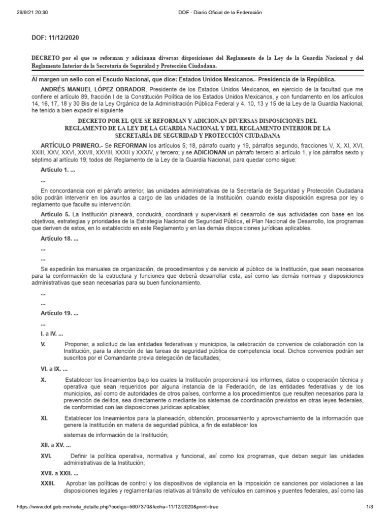 36.-Decreto Por El Que Se Reforman y Adicionan Diversas Disposiciones ...