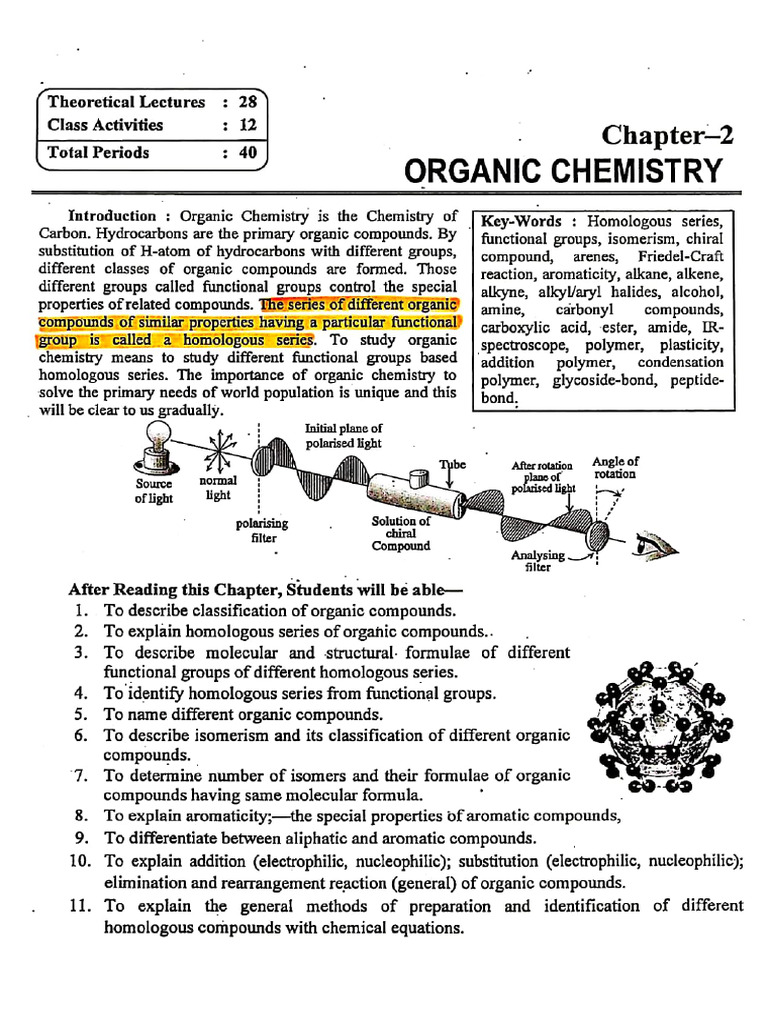 Ev Chemistry 2nd Paper Chapter 2 Organic Chemistry Pdf