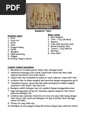 Sandwich Telur Pdf