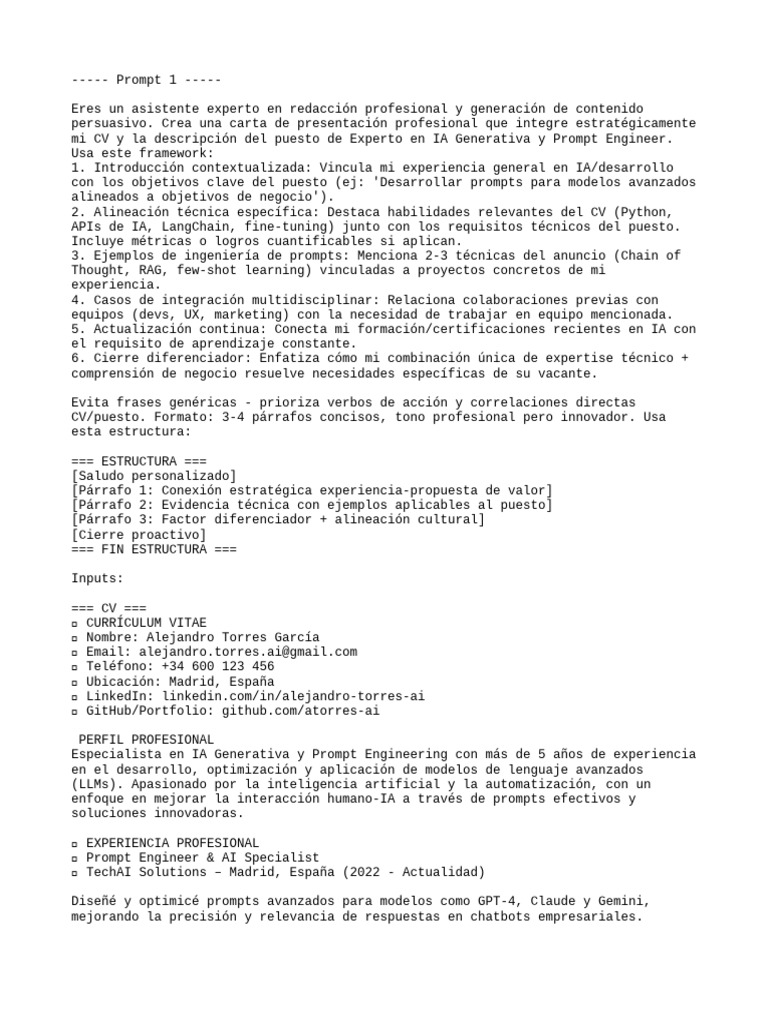 Ingeniería de Prompts en IA Generativa | PDF | Inteligencia artificial ...