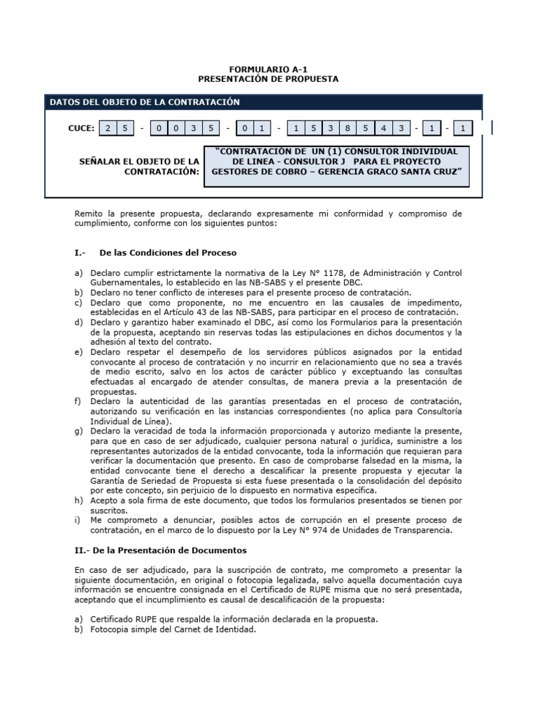 Formulario A 1 | PDF | Gobierno | Justicia