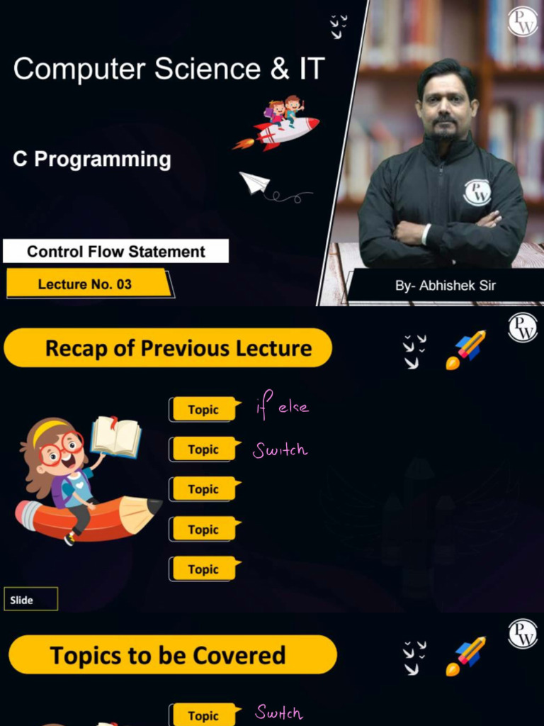 Control Flow Statements 03 - Class Notes - Lecture 10 | PDF
