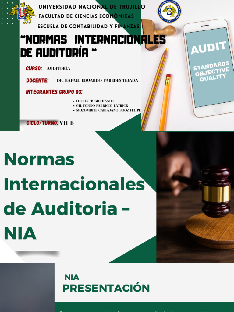 Normas Internacionales de Auditoría (NIA) | PDF | Auditoría | Contralor