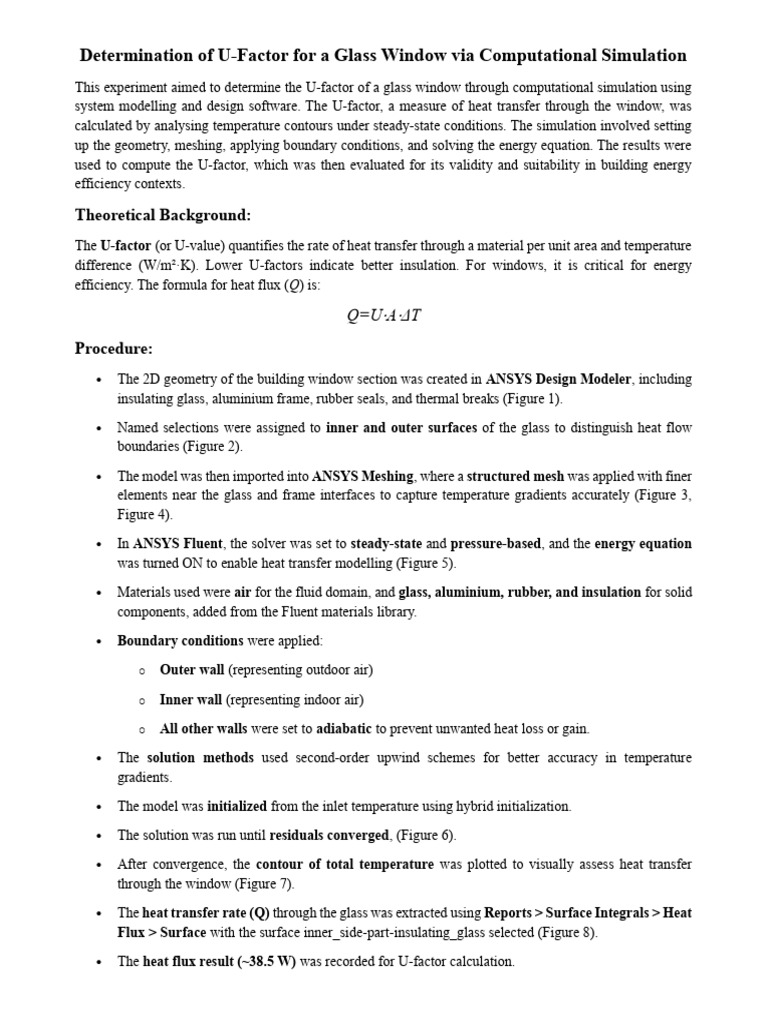 U-Factor Analysis of Double Pane Windows | PDF | Heat Transfer | Heat