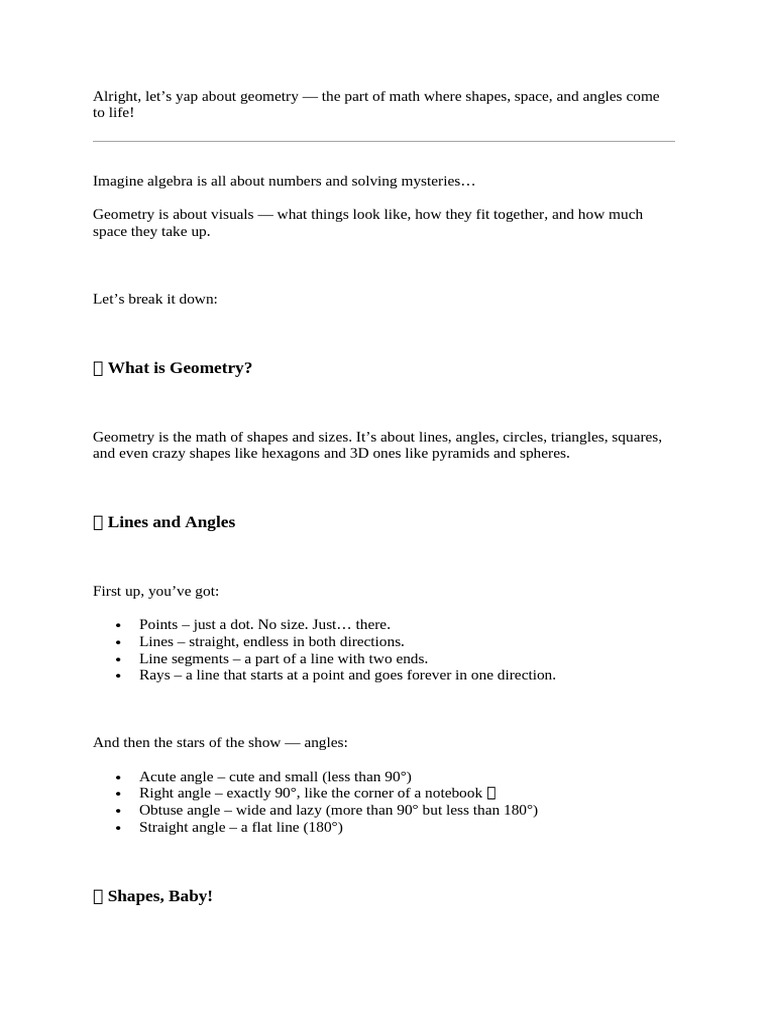 Introduction to Geometry Basics | PDF