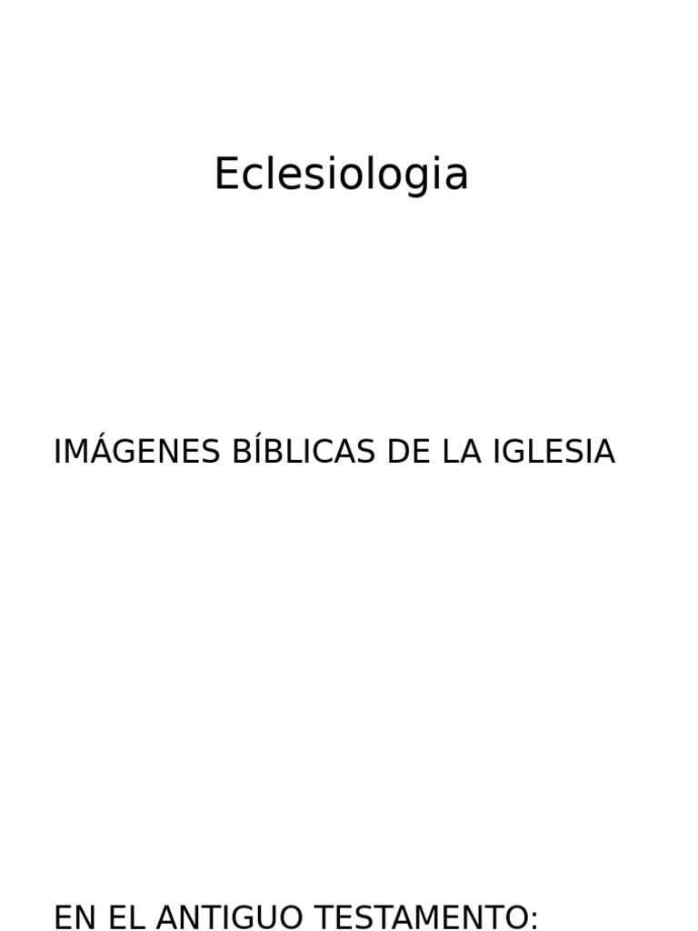 Eclesiologia | PDF | Iglesia cristiana | Epístola a los efesios