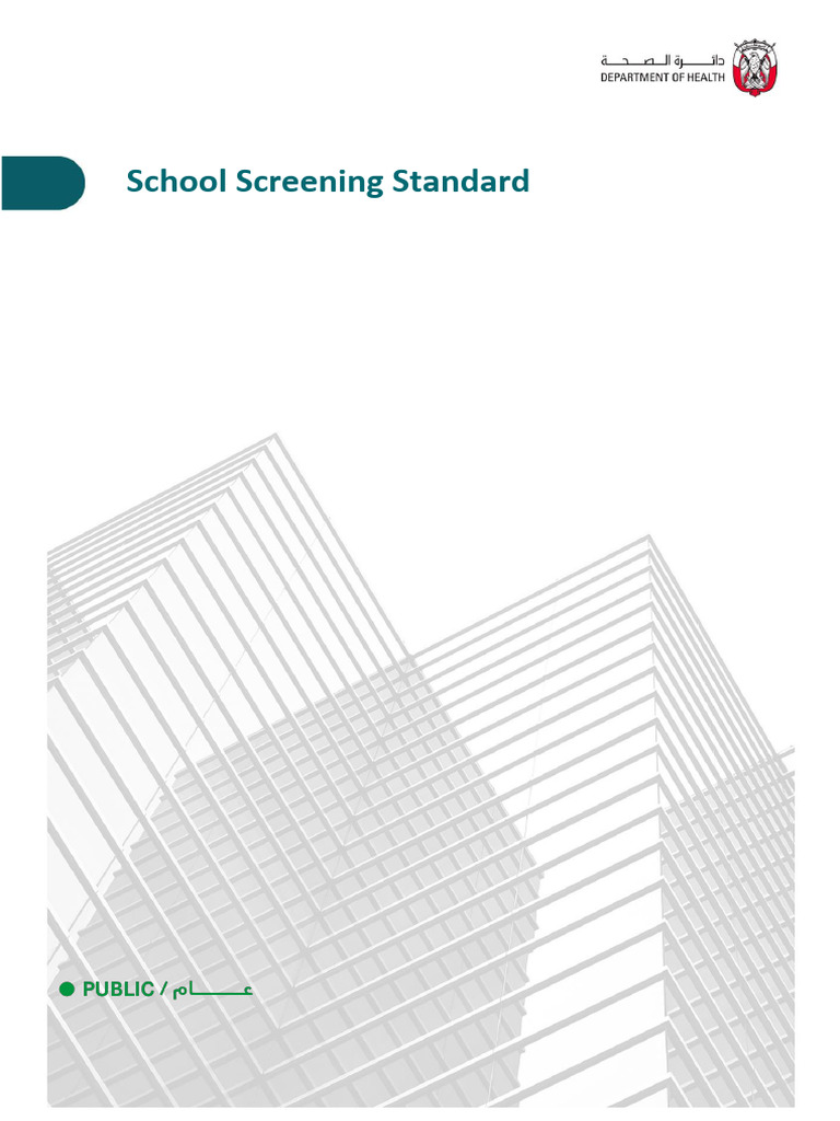 Abu Dhabi School Screening Standards | PDF | Health Care | Medical Record