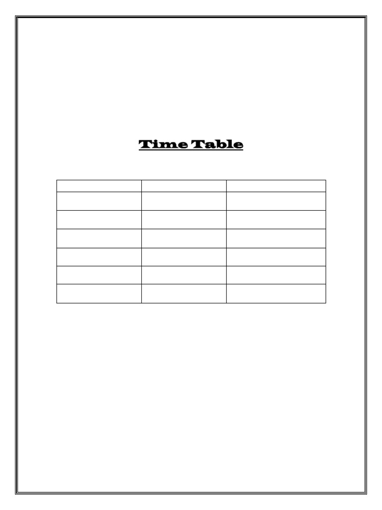 Practical Time Table (2025) | PDF