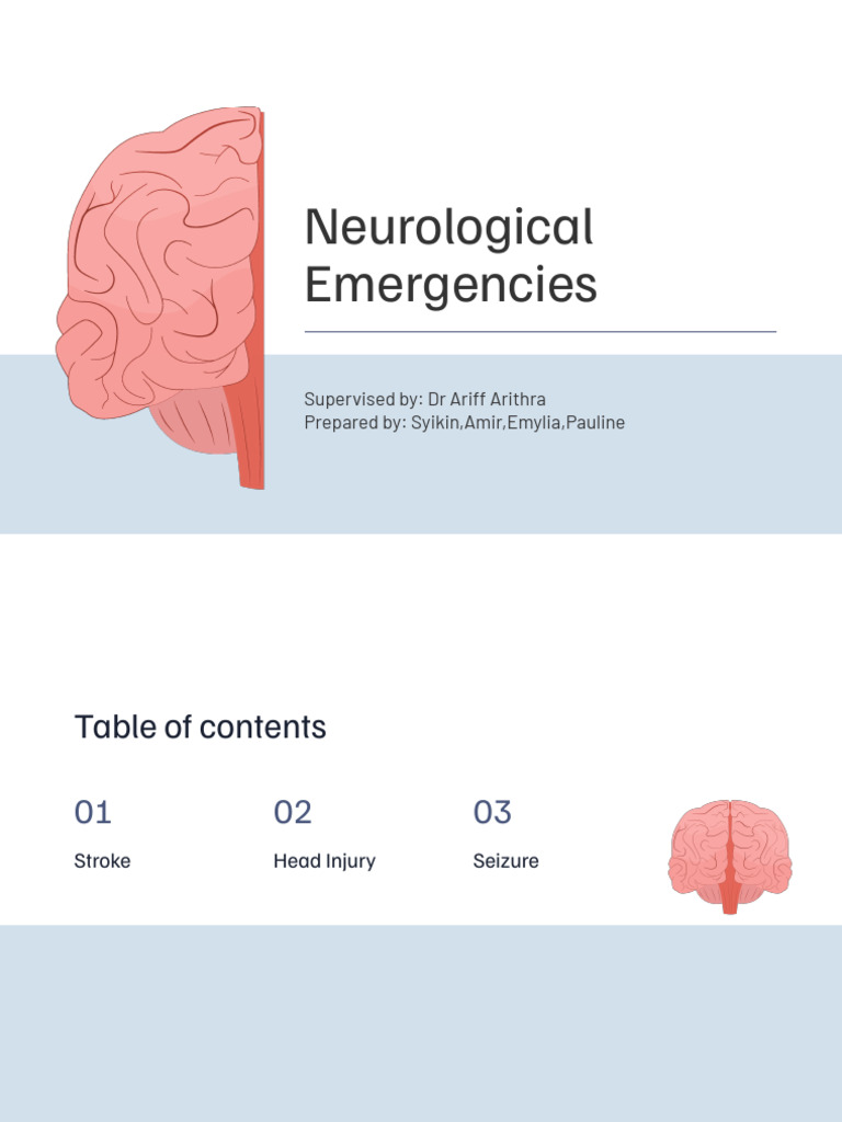 Neurological Emergencies Overview | PDF | Stroke | Epilepsy