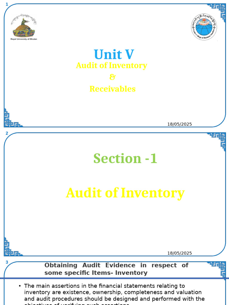 Audit of Inventroy and Receivables | PDF | Audit | Business Economics