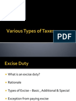 Various Types of Taxes