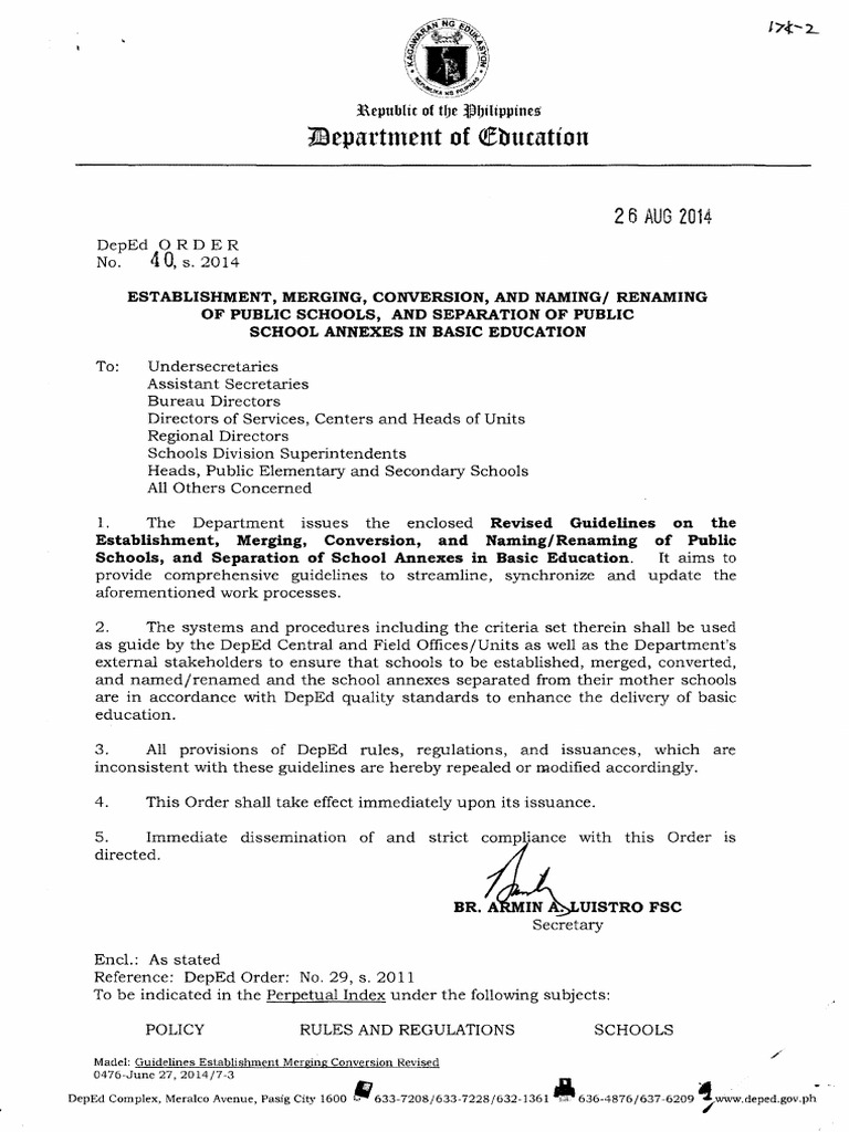 Revised Guidelines for Public Schools | PDF