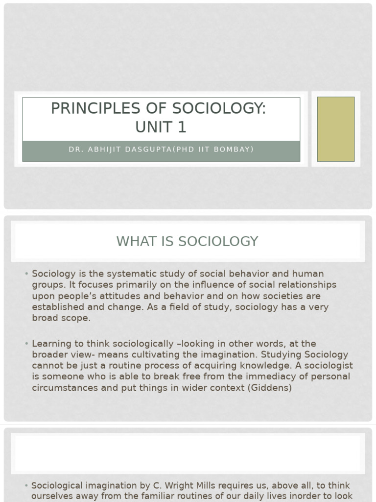 Introduction to Sociology Concepts | PDF | Sociology | Science