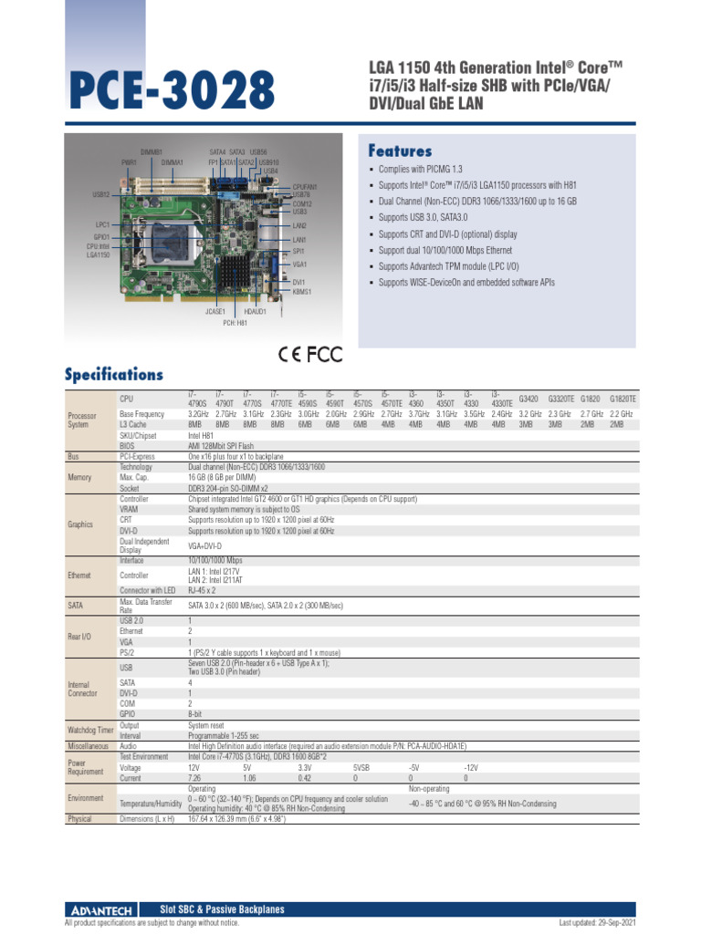 Pce-3028 DS (092921) 20210930135926 | PDF | Usb | Computing