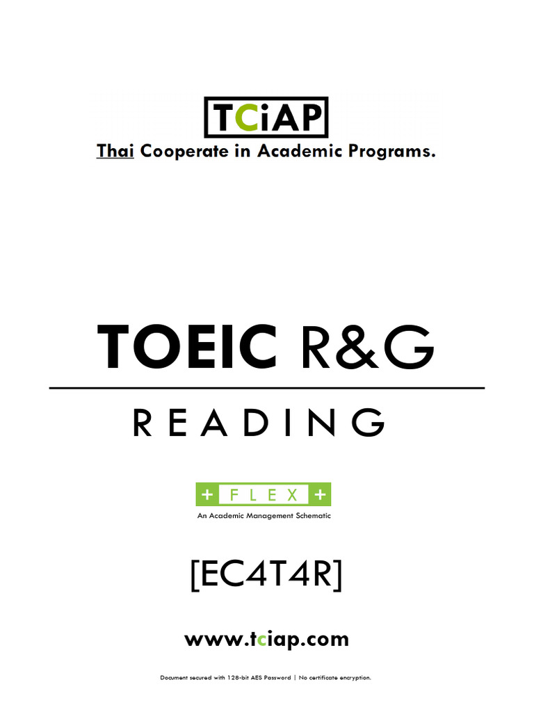 TOEIC Reading Test Preparation Guide | PDF | Economies