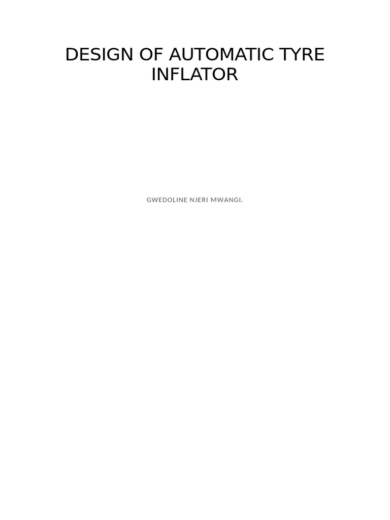 Automatic Tire Inflation System Design | PDF | Tire | Automation
