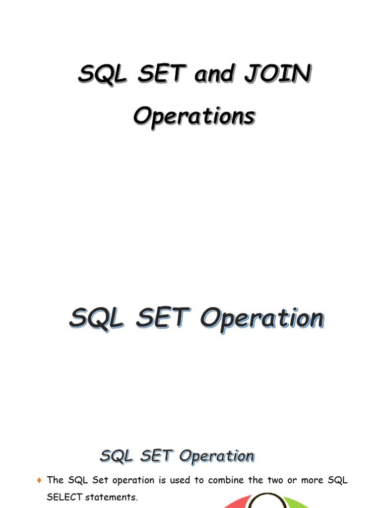 Chapter 6 SQL SET and JOIN Operations | PDF | Table (Database) | Sql
