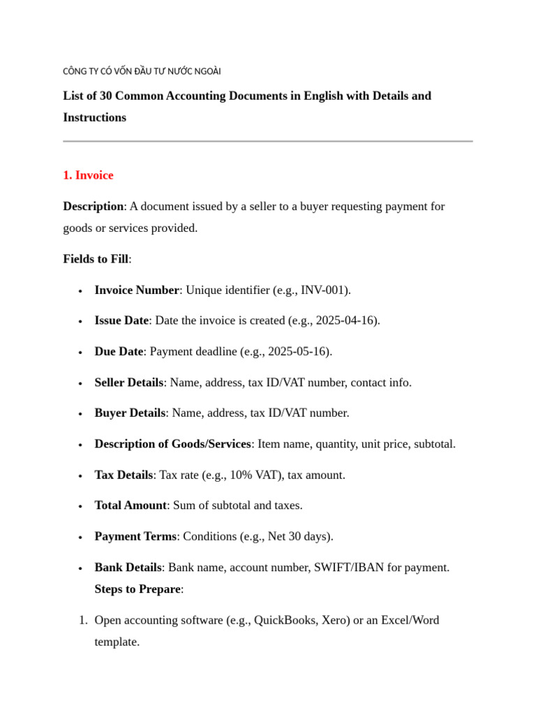 30 Essential Accounting Documents Guide | PDF | Debits And Credits ...
