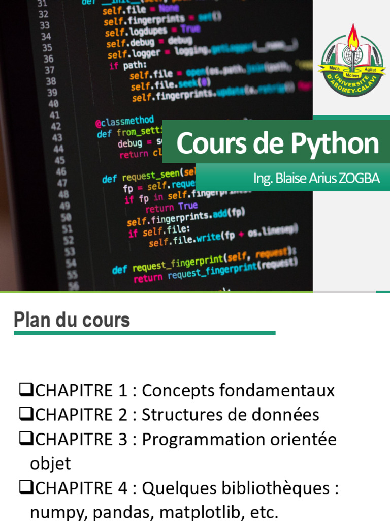 Structures de données en Python | PDF | Python (Langage de ...