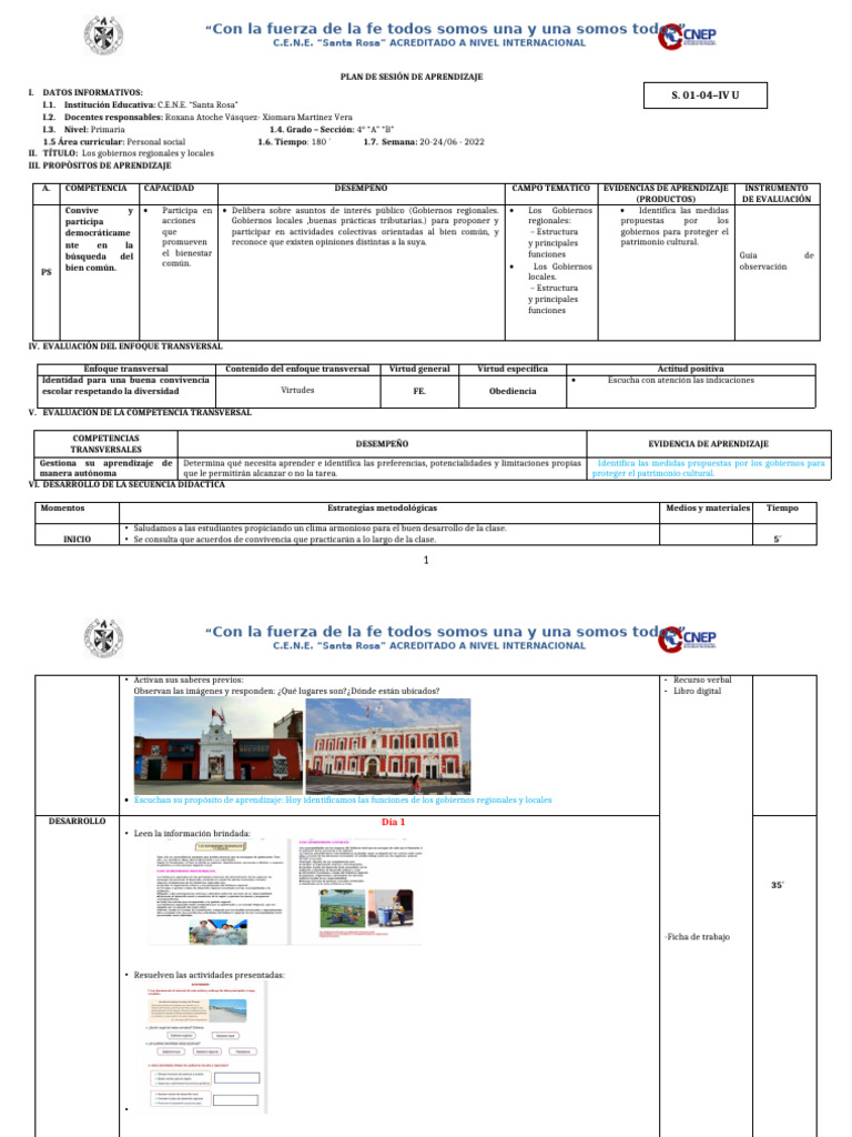 Funciones de Gobiernos Regionales y Locales | PDF | Aprendizaje ...