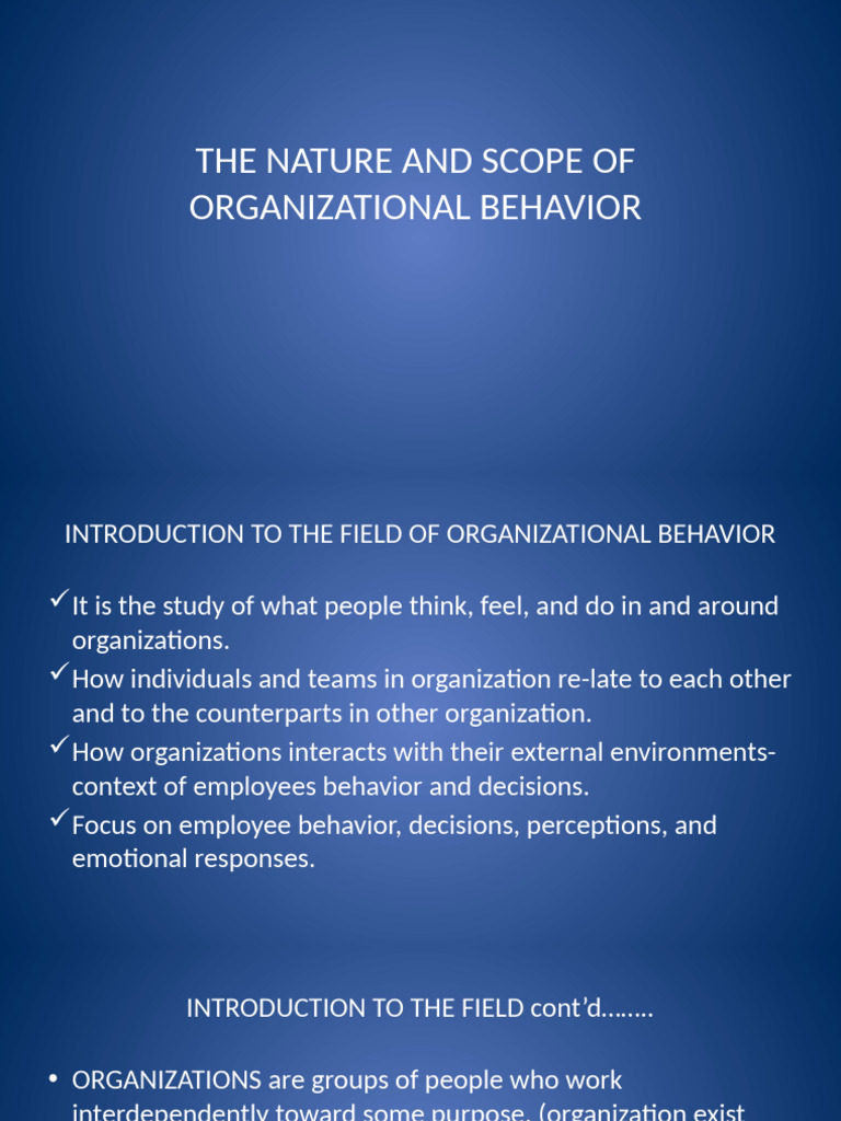 Human Behavior in Organization | PDF | Organizational Behavior | Behavior