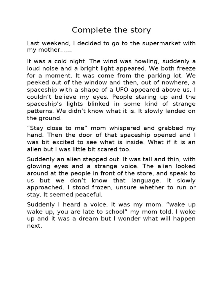 Complete The Story 2 | PDF