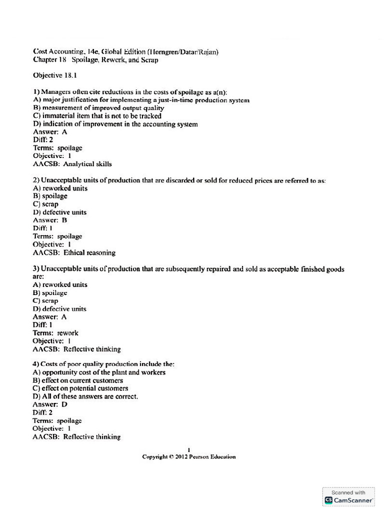 Accounting For Scraps, Spoiled Goods, An | PDF
