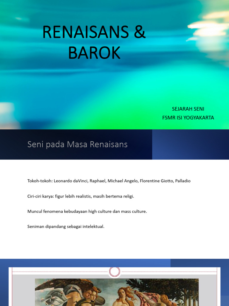 6 Sejarah Seni - Renaisans - Baroque PDF | PDF