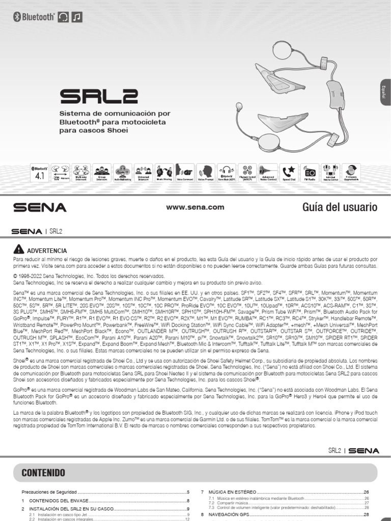 Guía Usuario Intercom | PDF | Bluetooth | Auriculares