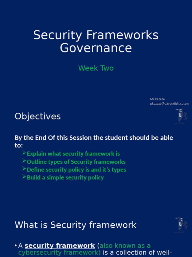 Understanding Security Frameworks | PDF | Computer Security | Security